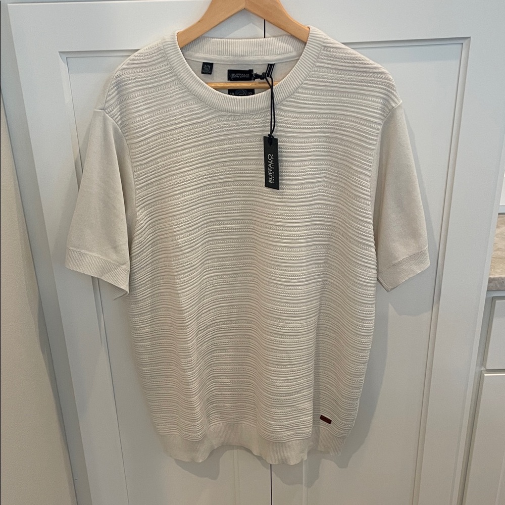 Buffalo David Bitton Cream Short Sleeve Tee